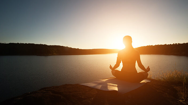 Yoga at sunset