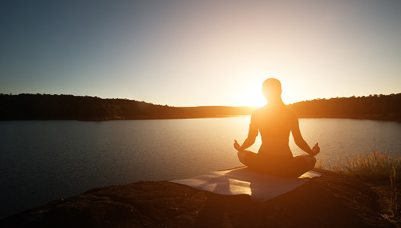 Yoga at sunset